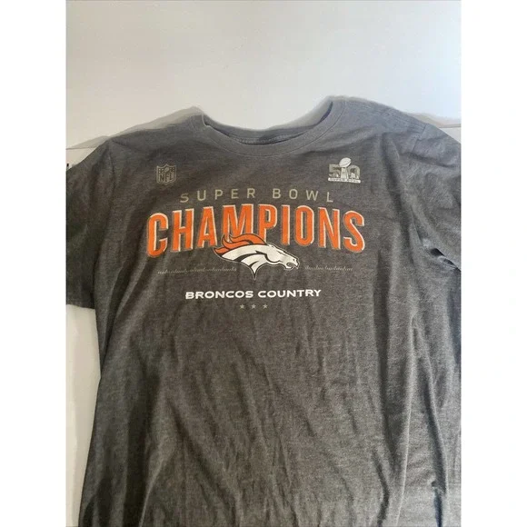 Nike NFL Super Bowl 50 Champions Locker Room Denver Broncos T-Shirt Sz XL